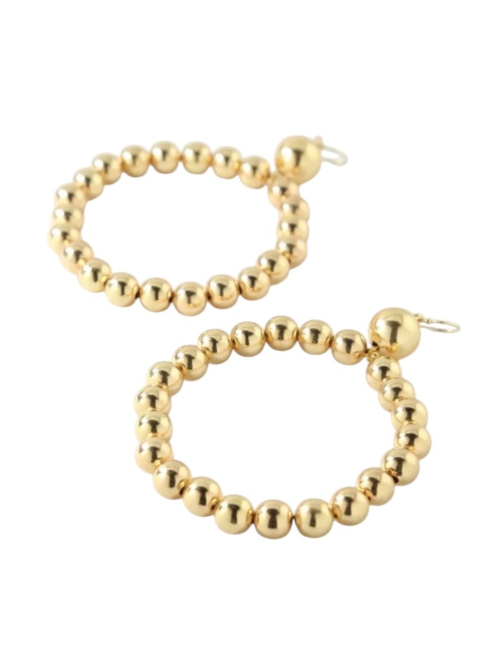 Vanessa Mooney Gold Beaded Hoop Earrings